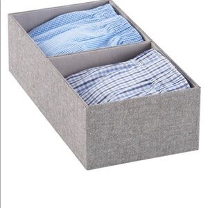 NWT The Container Store Gray Fabric Bin